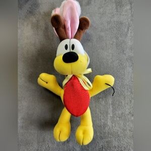 Yellow and Red Plush Dog Toy